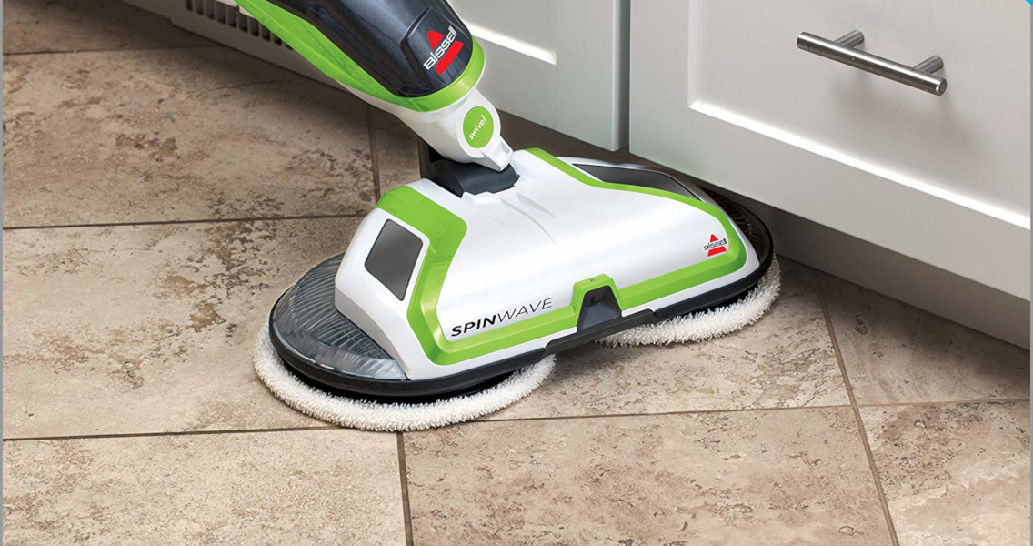 Bissell SpinWave Plus Powered Hardwood Floor Mop and Cleaner On Demand  Spray