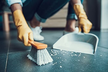 Remember to always sweep the floor first