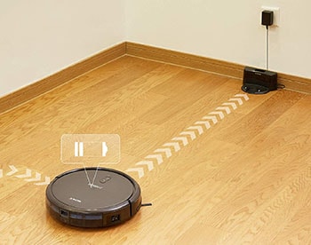 Many recent models return to the charging dock on their own when the battery is low.