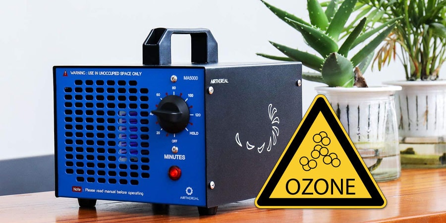 The ozone generator staying on the table.