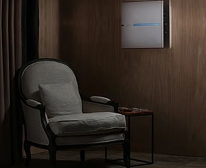 The MinusA2 in corner of the dark room.