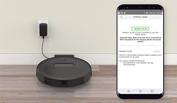 Software update procedure of the robot vacuum through wi-fi connection