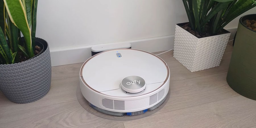 eufy RoboVac L70 on the charging base