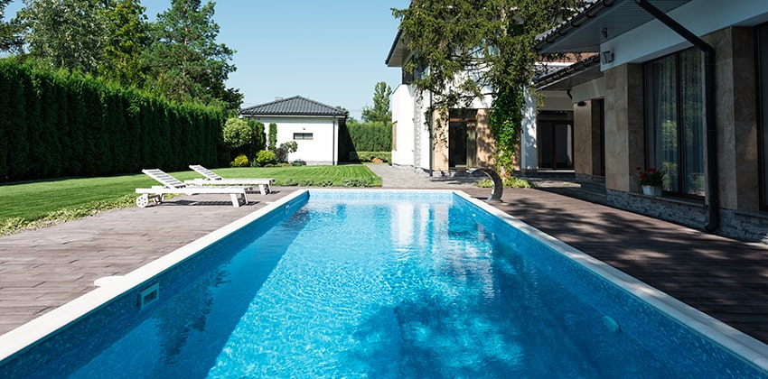 Pool near the house