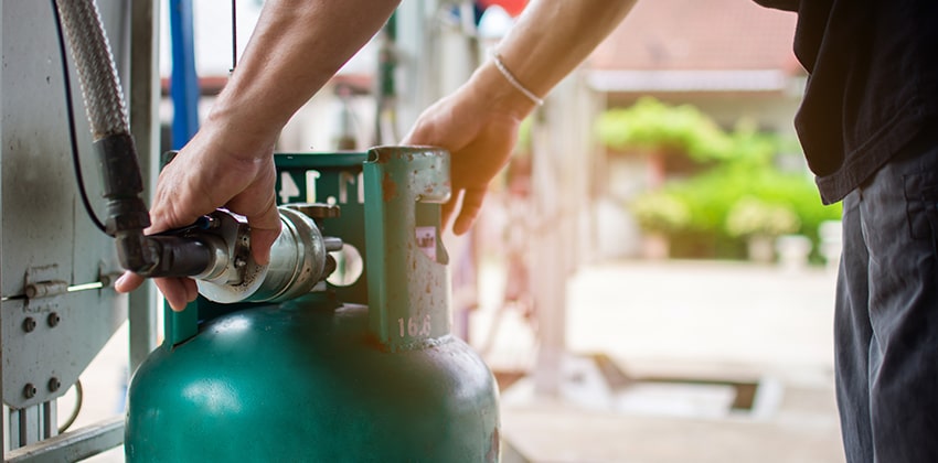 Man uses propan for heating home